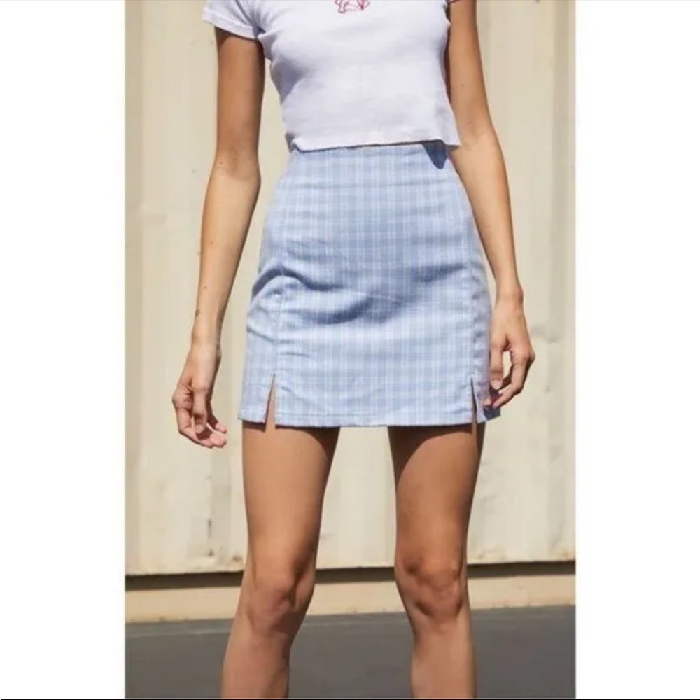 plaid mini skirt
